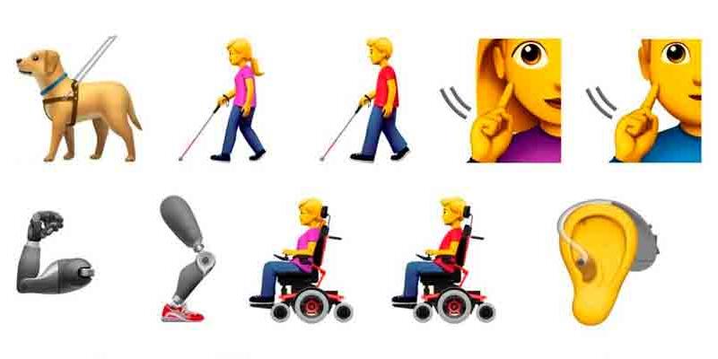 Estos emojis ayudan a visibilizar la discapacidad. Imagen de tododisca