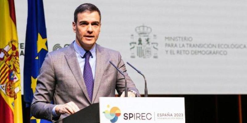 Sánchez este lunes en el acto sobre energías renovables | Foto del Spirec 23 Pedro Sánchez