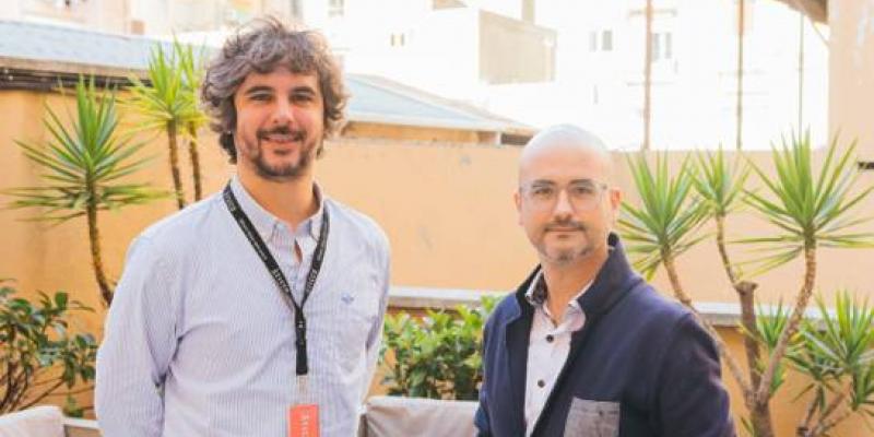 Startups /Emprender en Barcelona Gabriel Espin (CEO y cofounder de Aticco) junto con Jordi Altimira (CEO y cofounder de Upbizor).