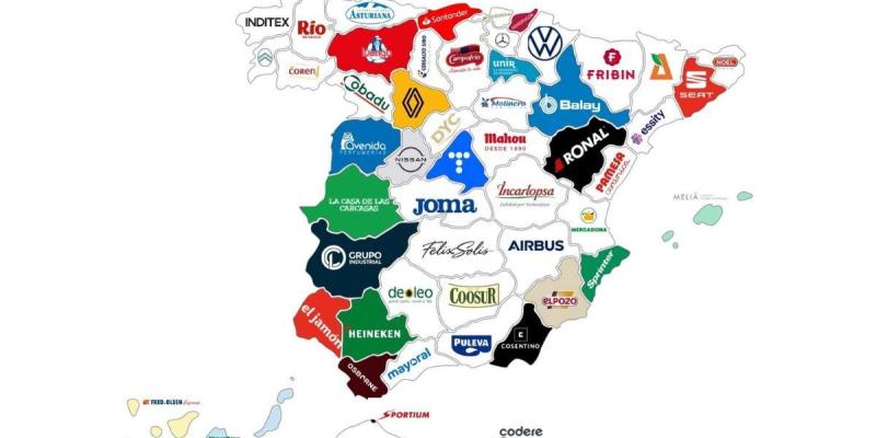 Empresas líderes en cada provincia española Mapa con las empresas más destacables en cada provincia de España