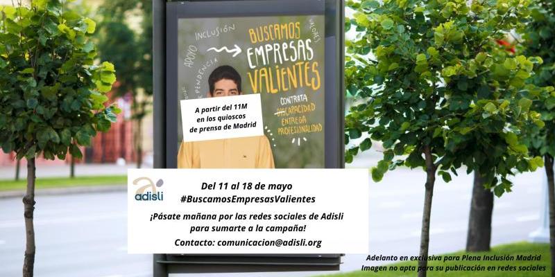 Una campaña de Adisli busca “empresas valientes” para contratar a personas con discapacidad / Servimedia