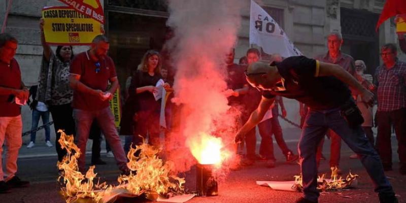 Protestas en Italia contra el encarecimiento de la energía