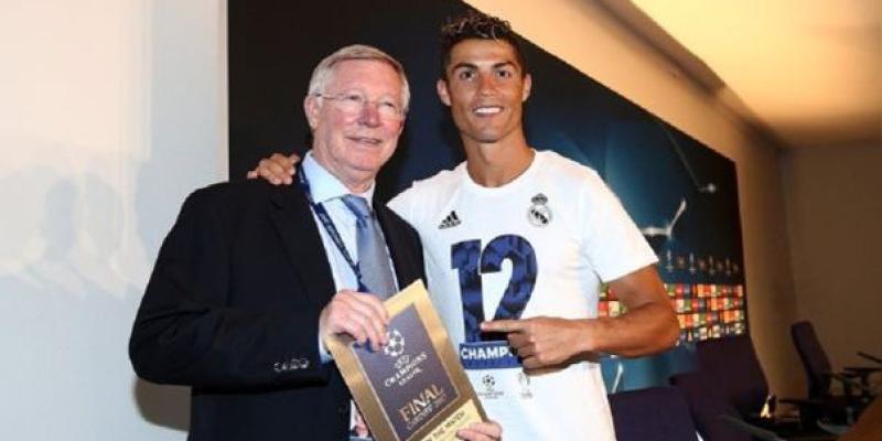 Alex Ferguson junto a Cristiano Ronaldo