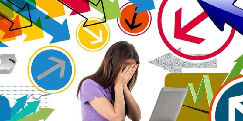 Imagen de una representación del estrés laboral/Psiquion Cómo frenar el estrés laboral en los estudiantes