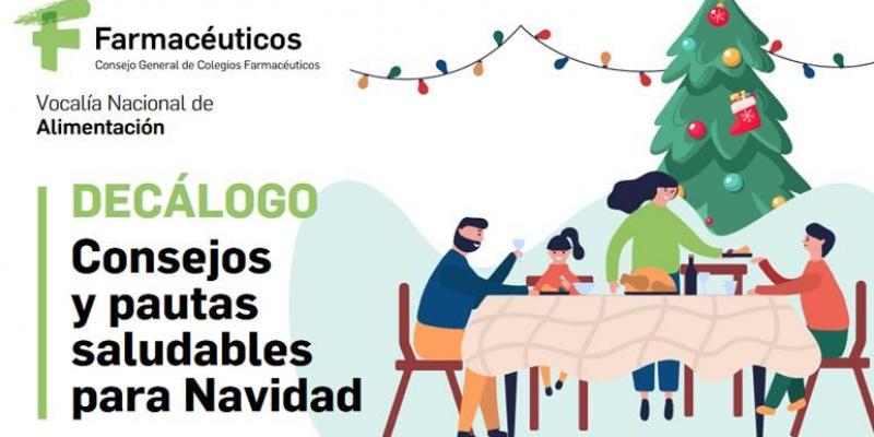 Cartel decálogo saludable ante los excesos de Navidad / Servimedia