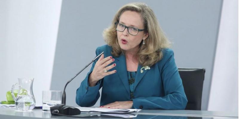 a vicepresidenta y ministra de Economía, Nadia Calviño, en una rueda de prensa tras el consejo de ministros en julio.EDUARDO PARRA - EUROPA PRESS / EUROPA PRESS