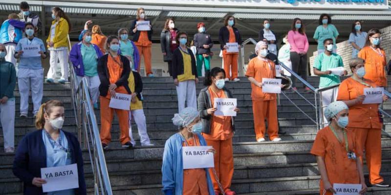 Imagen de una manifestación de sanitarios/El HuffPost El Gobierno convoca un número récord de plazas de Formación Sanitaria Especializada