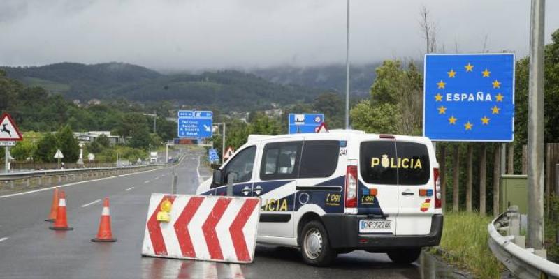 Frontera con Portugal en Tui. España pone fecha al levantaamiento de controles fronterizos | Imagen: Atlántico