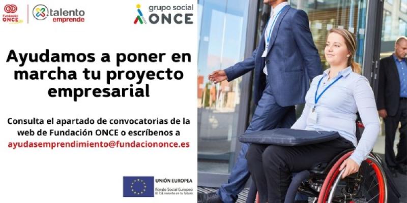 Creatividad informativa sobre ayudas al emprendimiento de Fundación ONCE