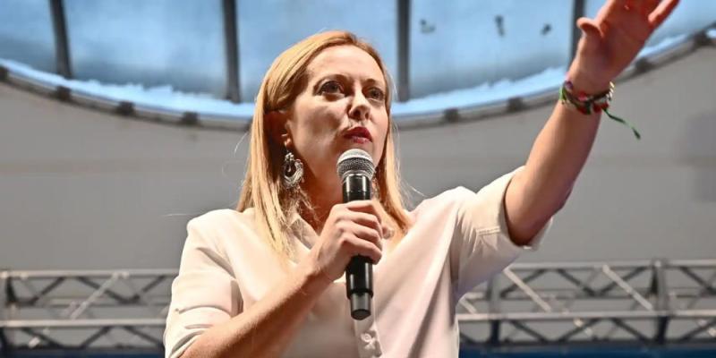 Giorgia Meloni, la nueva presidenta de Italia - EFE Giorgia Meloni en un mitin