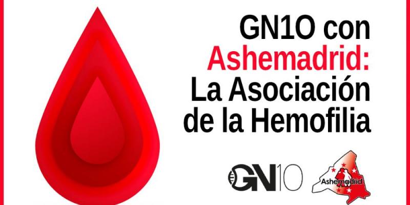 GN10 con Ashemadrid: La Asociación de la Hemofilia Gota de sangre representando la hemofilia