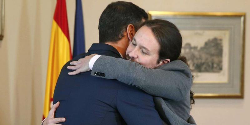 El Gobierno de coalición de Pedro Sánchez con Podemos.