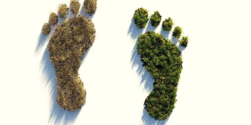 Imagen de una representación de huella ambiental/Fundación Aquae Google y la Inteligencia Artificial aumentan la huella ambiental