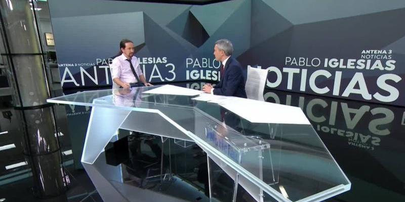 El vicepresidente del Gobierno Pablo Iglesias en Antena 3 noticias.