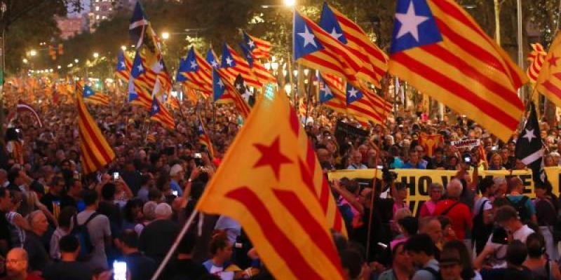 El independentismo sale a la calle en protesta por la sentencia del Procés. Independencia