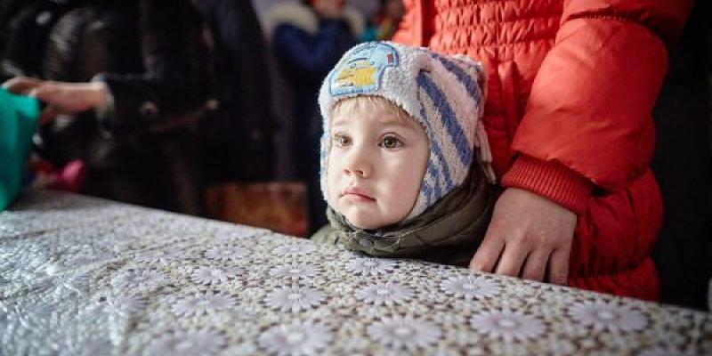 Niño en la guerra de Ucrania