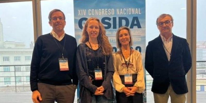 Los co-presidentes del Congreso de Gesida, José Arribas y Mayte Coiras; la presidenta de Gesida, Rosario Palacios y el presidente de la Seimc, Federico García