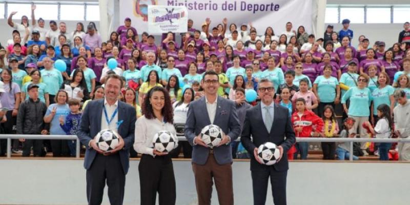 Integración de refugiados - Foto: ACNUR Representante de ACNUR Ecuador, deportista de alto rendimiento, ministro del Deporte y viceministro de Movilidad Humana.