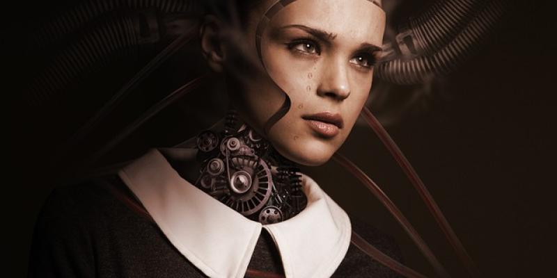 Mujer con inteligencia artificial