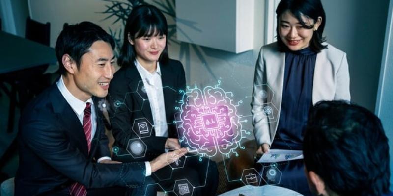 Imagen de un grupo de empresarios/IT User La mayoría de las empresas españolas utilizan inteligencia artificial
