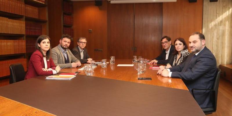Reunión equipos negociadores PSOE-PSC / ERC en Barcelona | Foto: PSOE negociaciones