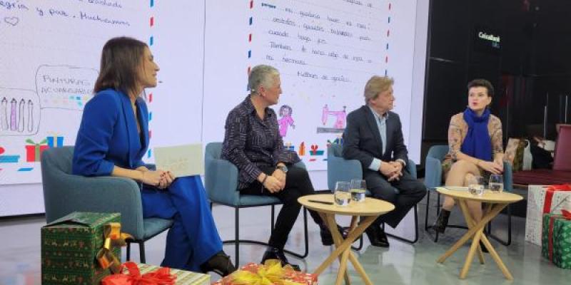 Foto del foro de presentación de 'El Árbol de los Sueños' con representantes de dos fundaciones colaboradoras y el director de Acción Social de CaixaBank | Foto de Servimedia Foto del foro de presentación de 'El Árbol de los Sueños' con representantes de dos fundaciones colaboradoras y el director de Acción Social de CaixaBank
