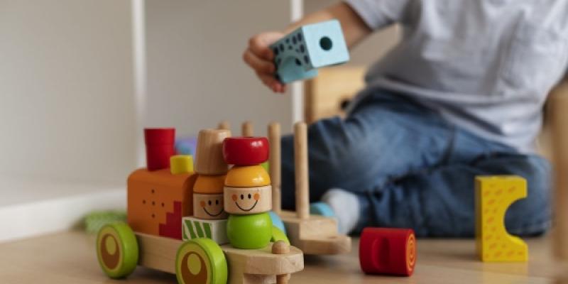 Juguetes Niño con sus juguetes