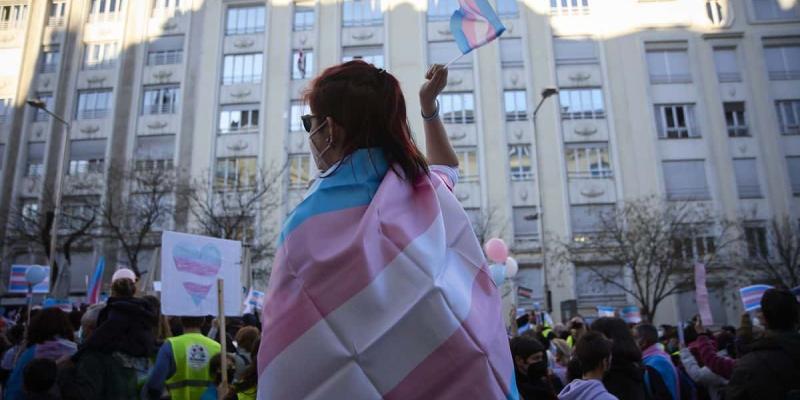 Imagen de una chica en una manifestación LGTBI/infoLibre La "ley trans" encara su enésima prueba en el Congreso