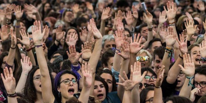La lucha contra la violencia de género es desigual en las CCAA Protesta contra la sentencia de La Manada, caso recogido en el informe del Consejo de Europa. GETTY IMAGES