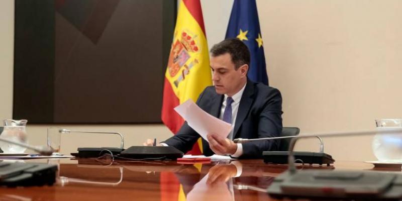 El Presidente del Gobierno, Pedro Sánchez. España comienza 10 días de luto oficial.