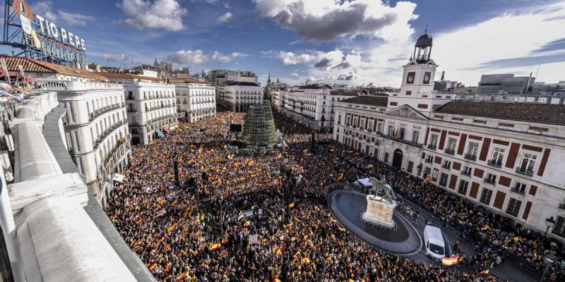 Manifestación contra la amnistía del PSOE