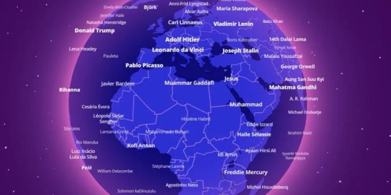 Así es este nuevo mapa interactivo - Notable People Mapa interactivo de famosos