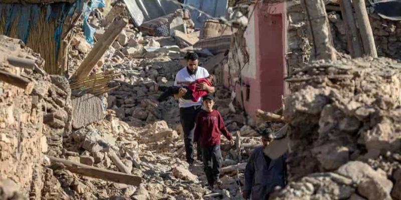 Imagen del desastre del terremoto en Marruecos/La Vanguardia La ayuda internacional y el terremoto de Marruecos