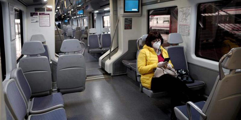 Imagen de un tren de Cercanías en Atocha el pasado 14 de abril (Eduardo Parra / EP)