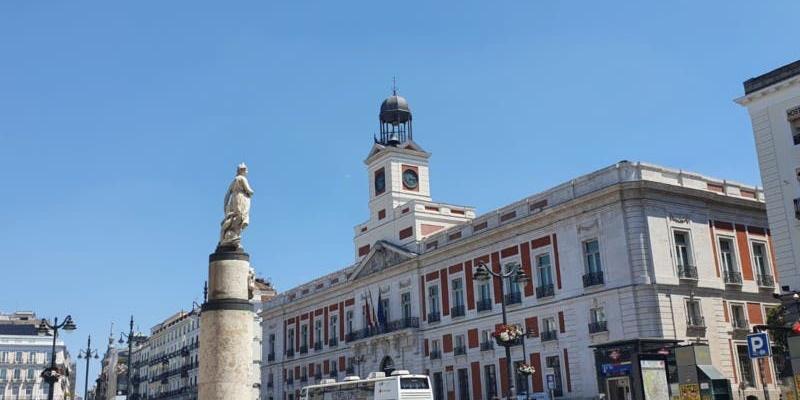 La mayor transmisión del coronavirus la registra Madrid/ TurismoMadrid Puerta de Sol de Madrid, región con mayor transmisión del COVID-19