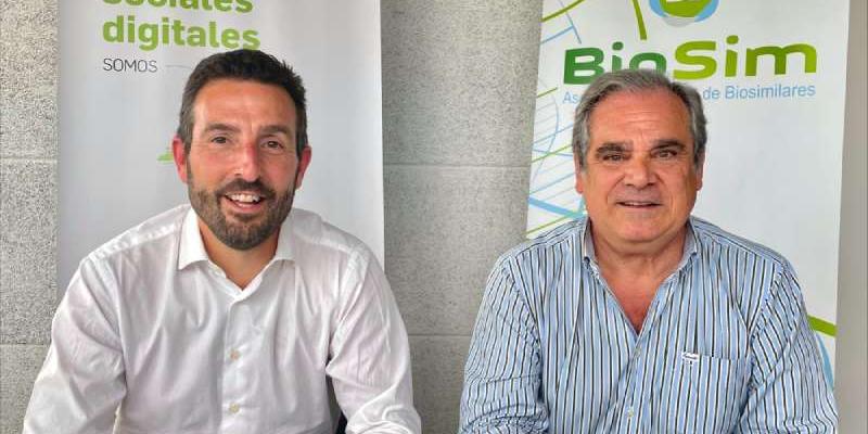 Jesús Aguilar junto a Joaquín Rodrigo, presidente de la Asociación Española de Medicamentos Biosimilares Jesús Aguilar y Joaquín Rodrigo, propulsores del proyecto de medicamentos biosimilares