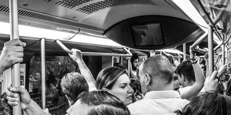 El Metro de Madrid lleno 