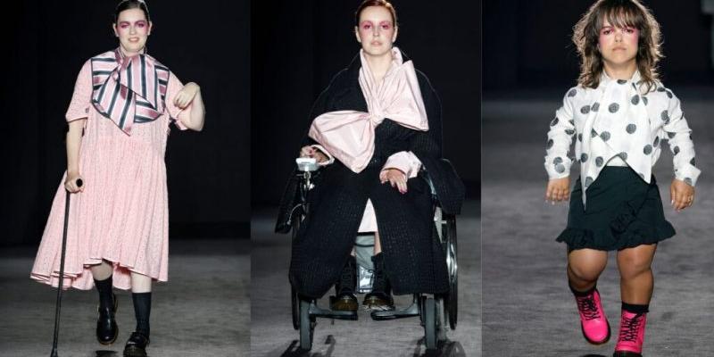 Imagen del desfile de moda inclusiva en Cataluña/Cadena de Valor La marca inclusiva Free Form Style durante la semana de la moda