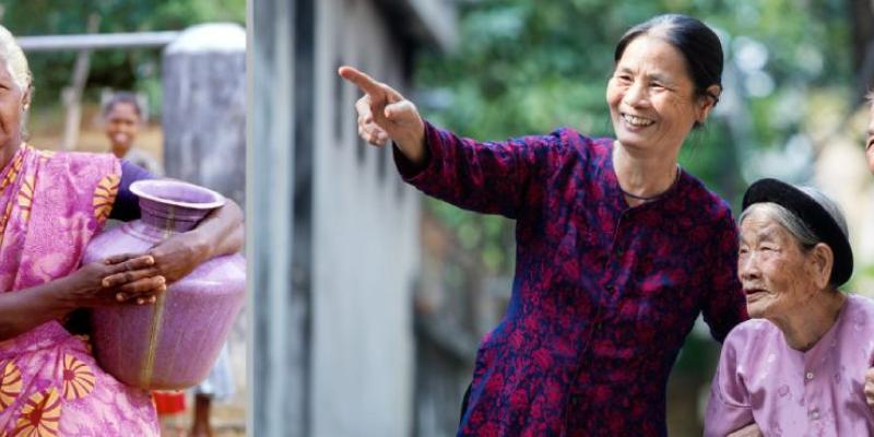 Las mujeres mayores y su trabajo en el mundo