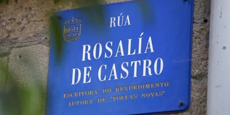Imagen de una calle con el nombre de Rosalía de Castro/La Voz de Galicia Calles de mujeres en España