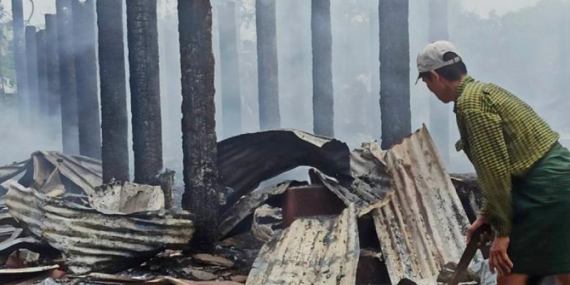 Combustible - Foto: Amnistía Internacional Imagen tras un bombardeo