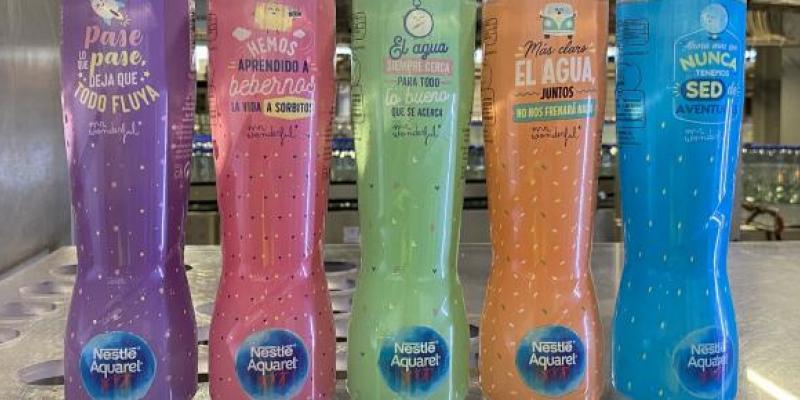 Corresponsables (@Corresponsables) Botellas de plástico reciclado de Nestlé Aquarel y Mr.Wonderful