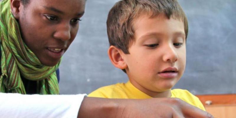 Niño con discapacidad en la escuela