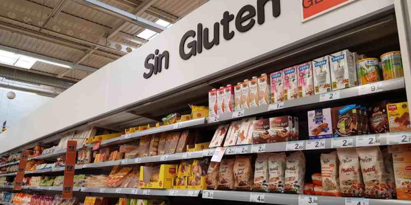 Comer sin gluten Estante productos sin gluten en Carrefour