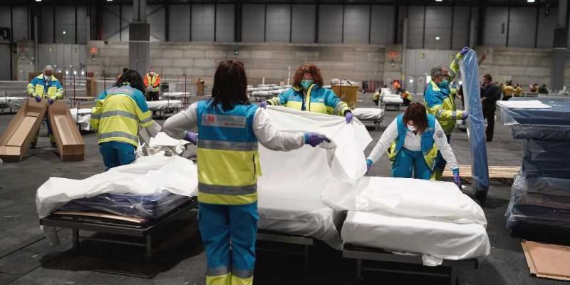 Hospital de campaña en el Ifema (Foto: Comunidad de Madrid)