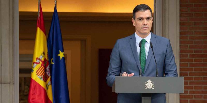 Pedro Sánchez en su comparecencia por los indultos. Foto de AFP/BORJA PUIG Pedro Sánchez