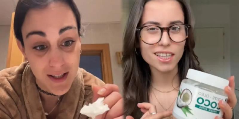 Oil Pulling. - Foto: RRSS Influencer enseñando el Oil Pulling