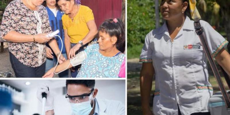 Enfermedades graves | Foto de OMS Tres fotografías que representan la asistencia sanitaria en el balance de la OMS