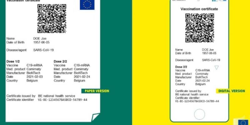 Ejemplo de pasaporte covid Pasaporte Covid
