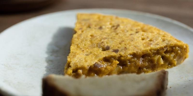 Tortilla de patatas con bolsas